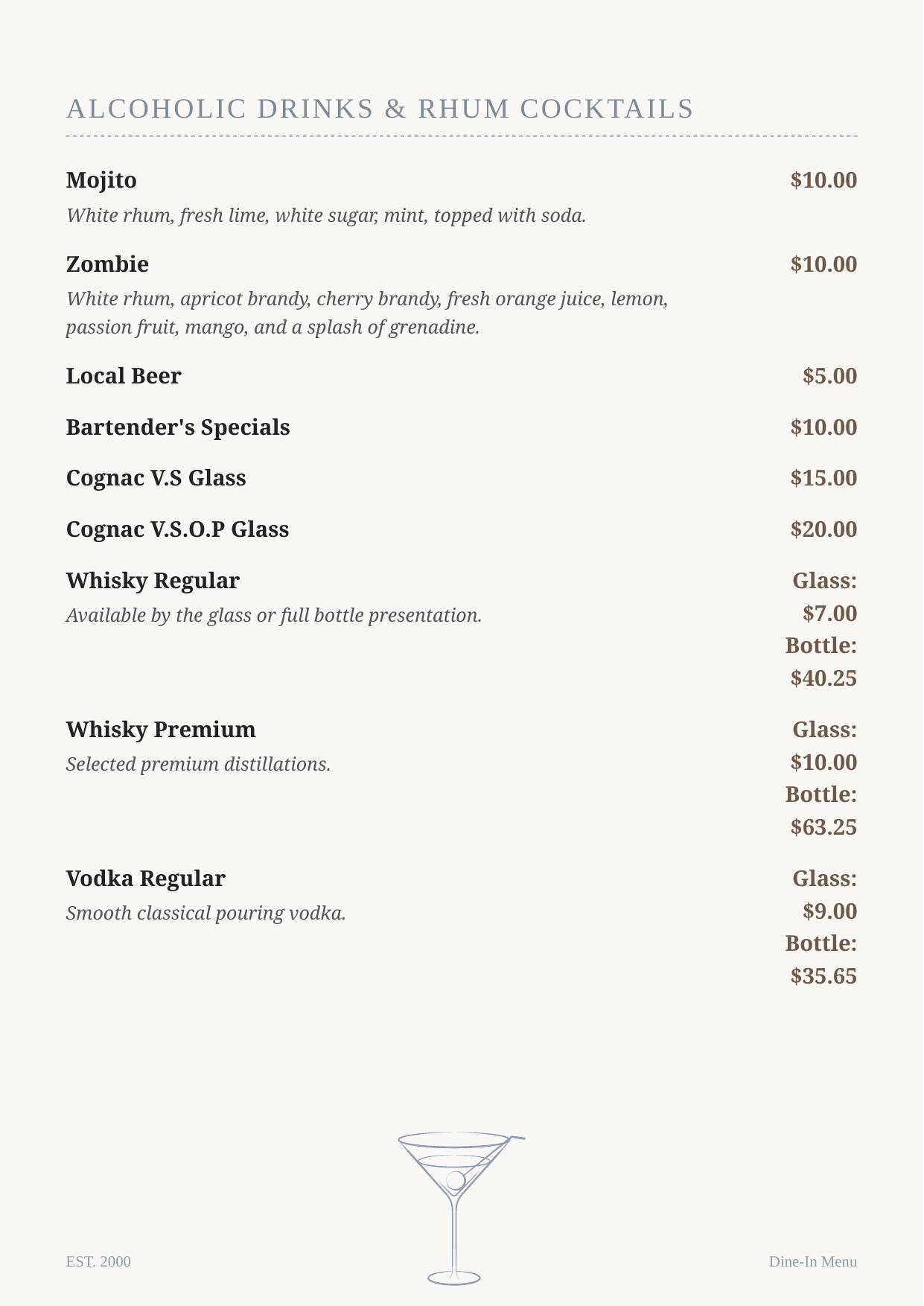 Dine-in menu page 9