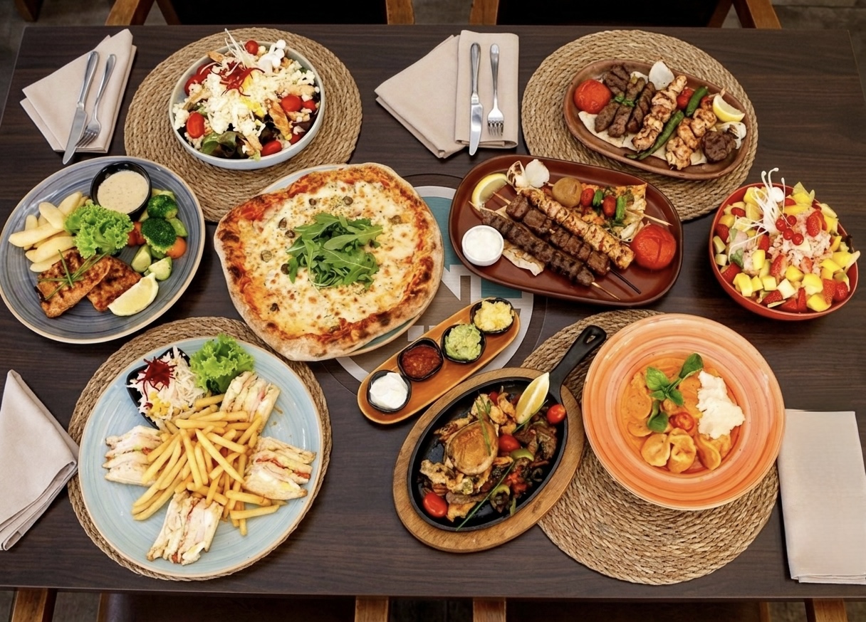 Lebanese mezze spread